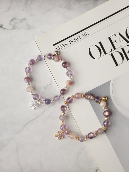 *Instocks* Twilight Sparkle - 8mm Amethyst, Unicorn Stone, Lepidolite (Elastic)