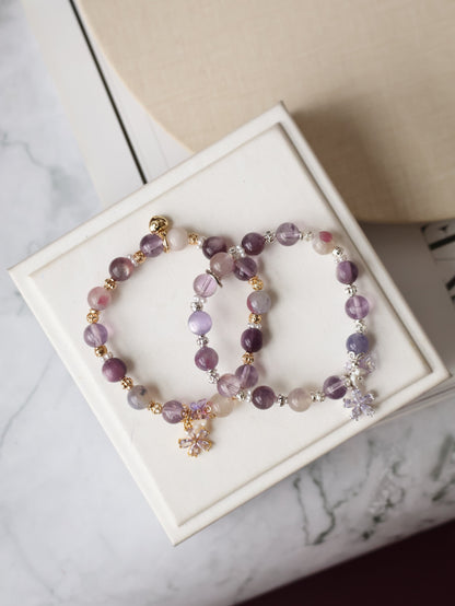 *Instocks* Twilight Sparkle - 8mm Amethyst, Unicorn Stone, Lepidolite (Elastic)