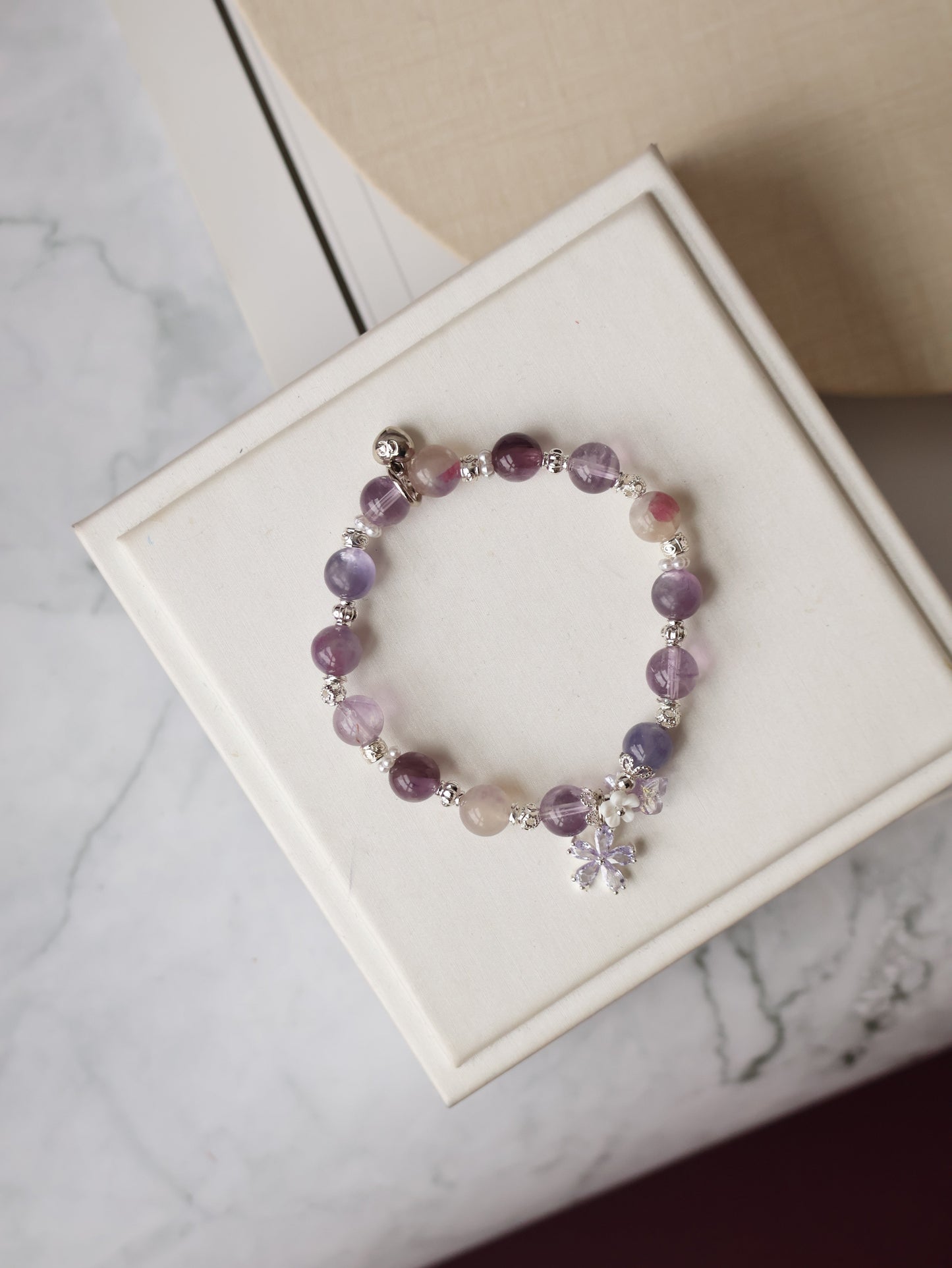 *Instocks* Twilight Sparkle - 8mm Amethyst, Unicorn Stone, Lepidolite (Elastic)