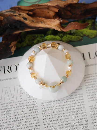 *Instocks*  Everfae 平安扣 Ping An Kou Series - 8mm Green Jadeite, Citrine, White Conch (Elastic)