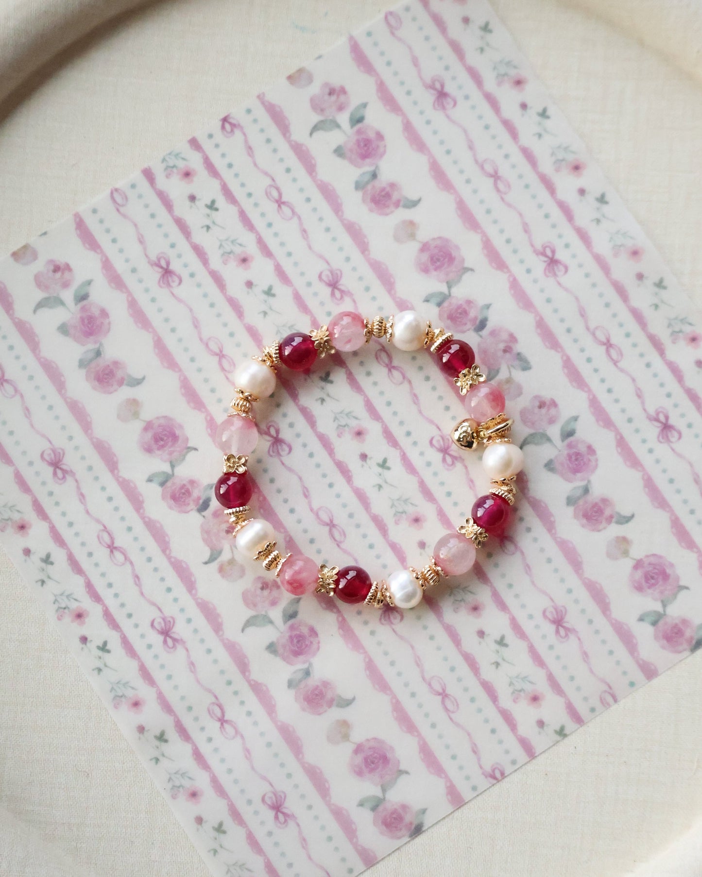 *Instocks* The Ultimate Collection - 8mm Rhodonite, Ruby, Freshwater Pearl (Elastic)