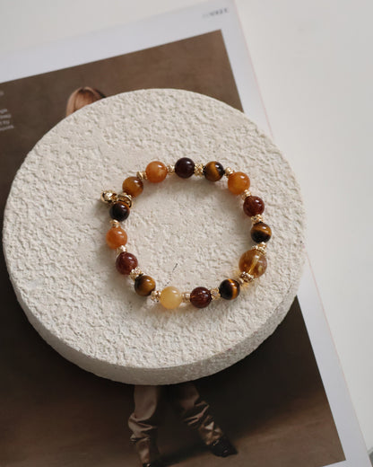 *Instocks* 8mm Miel Honey Andesie Labradorite, Tiger's Eye, Citrine, Black Gold Super 7