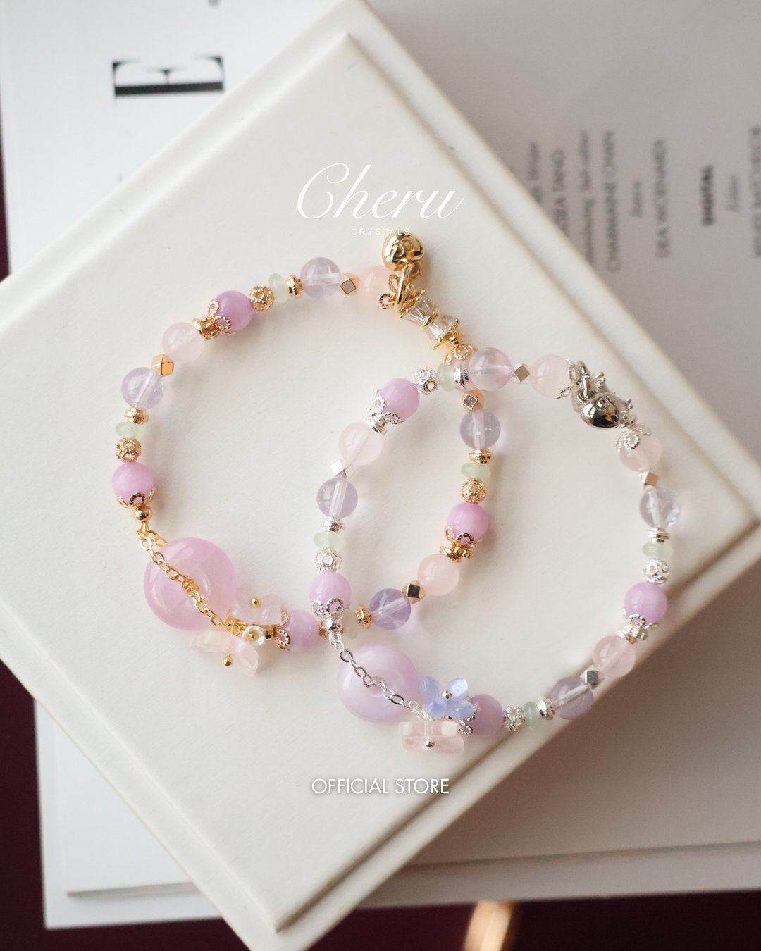 Kunzite, Amethyst, Green Aventurine & Rose Quartz — Everfae Ping An Kou Series | 8mm (Elastic)