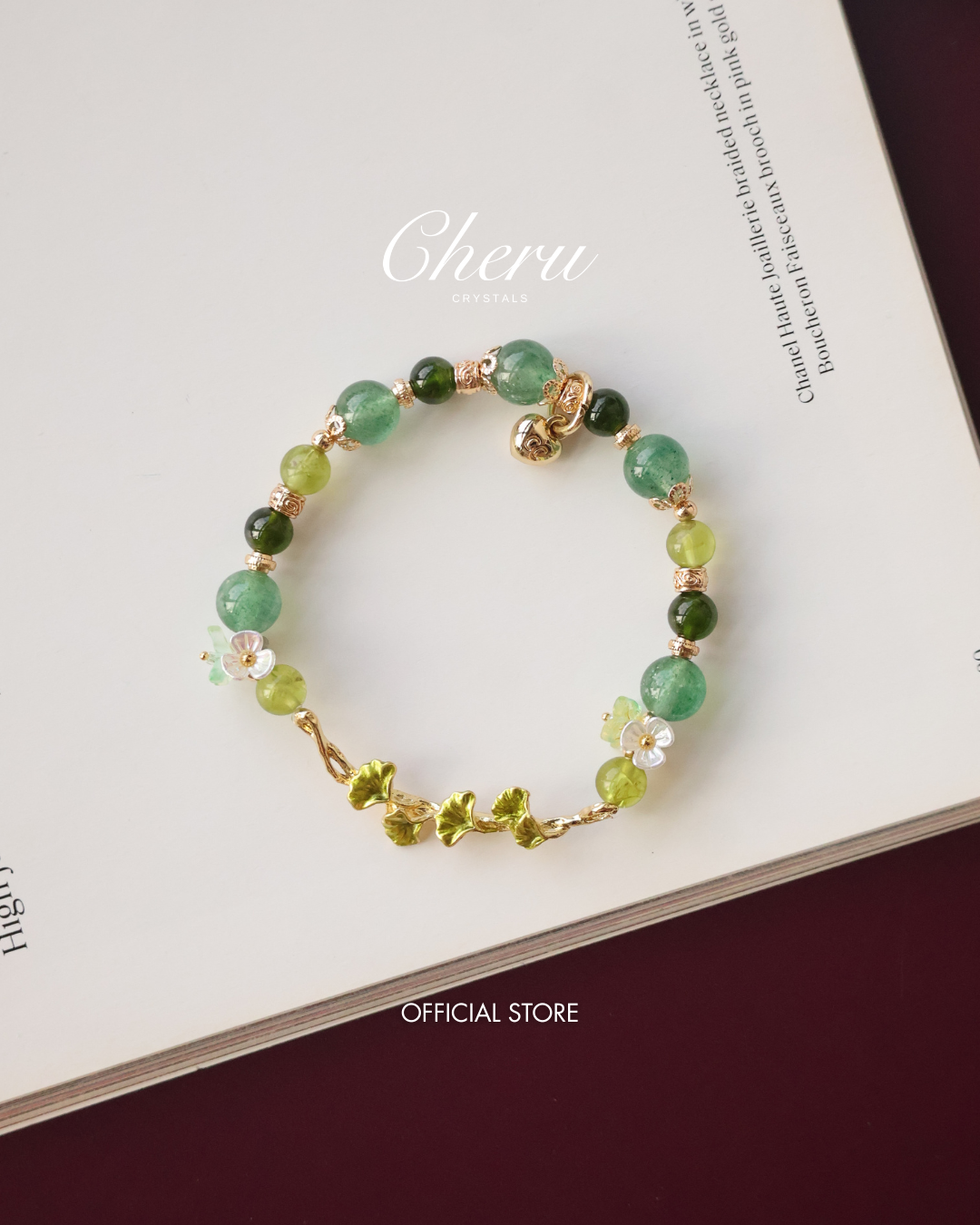 *Instocks* Midorin - 8mm Green Strawberry Quartz, Peridot, Diopside (Elastic)
