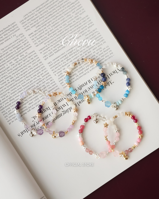 *Instocks* 6mm Mini Rosie Natural Crystal Bracelet (Elastic)