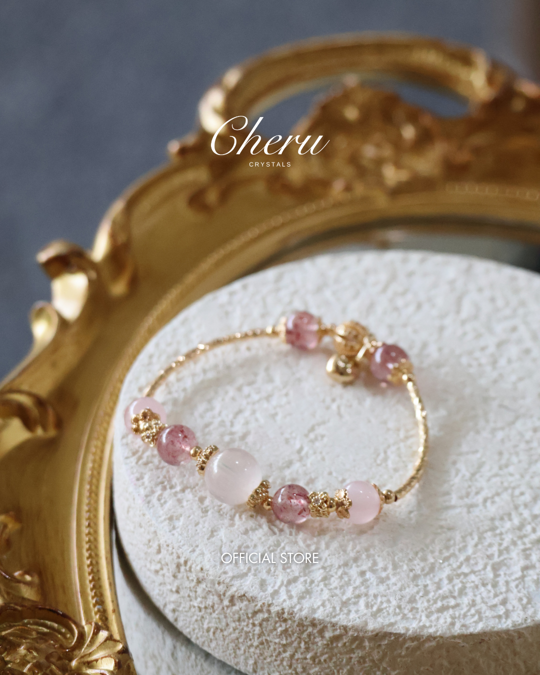 *Instocks* Orianna Bangles Series: 8mm Strawberry Quartz, Rose Quartz