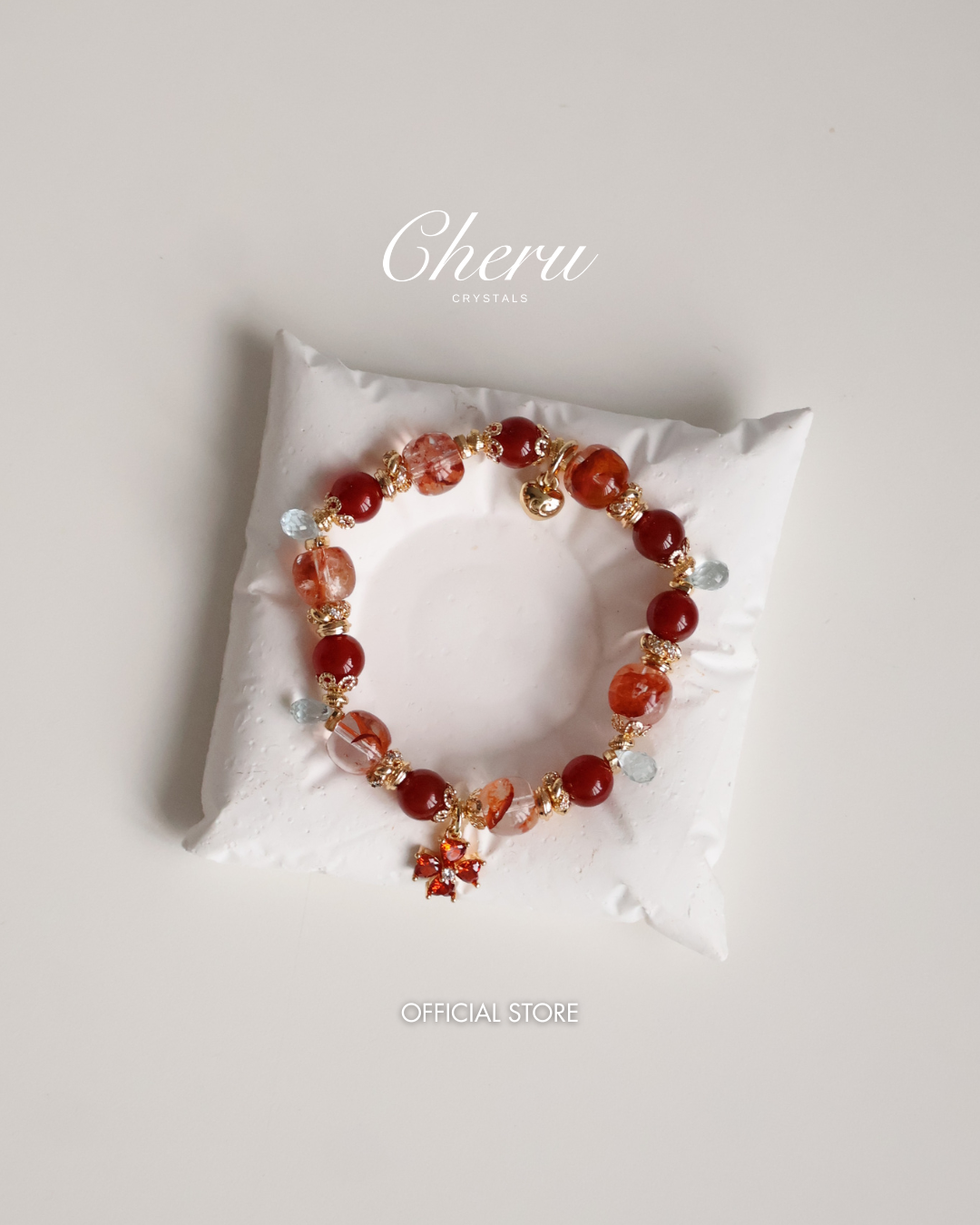 *Instocks* 8mm Xiel Fire Quartz, Carnelian, Blue Topaz