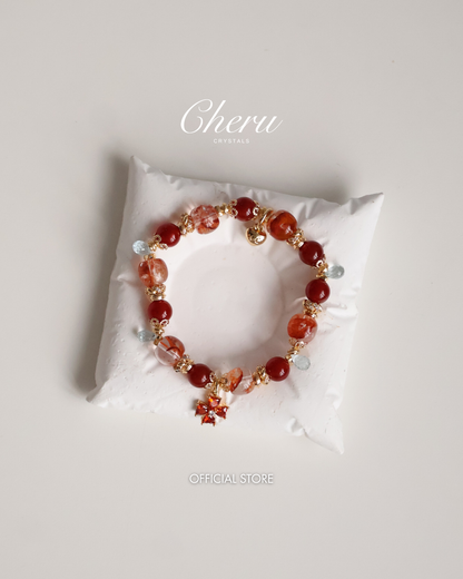 *Instocks* 8mm Xiel Fire Quartz, Carnelian, Blue Topaz