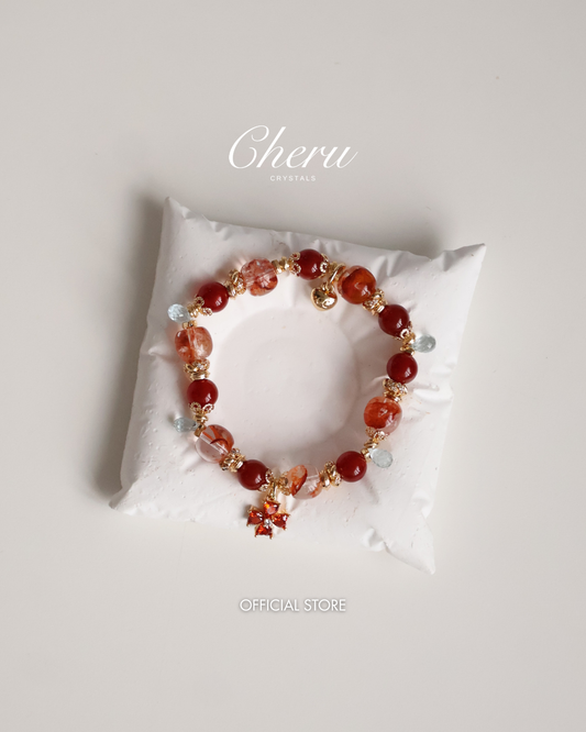 *Instocks* 8mm Xiel Fire Quartz, Carnelian, Blue Topaz