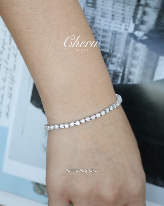 3MM Full Moissanite Tennis Bracelet AU750