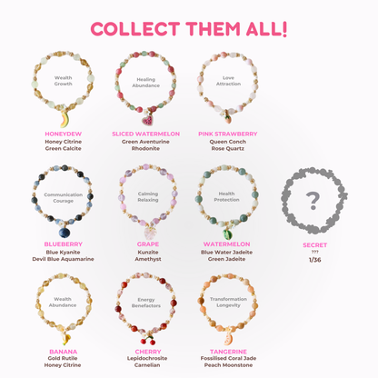 JUICY INTENTIONS: Limited Edition Crystal Bracelet Blind Box | Fruits Vol. 1